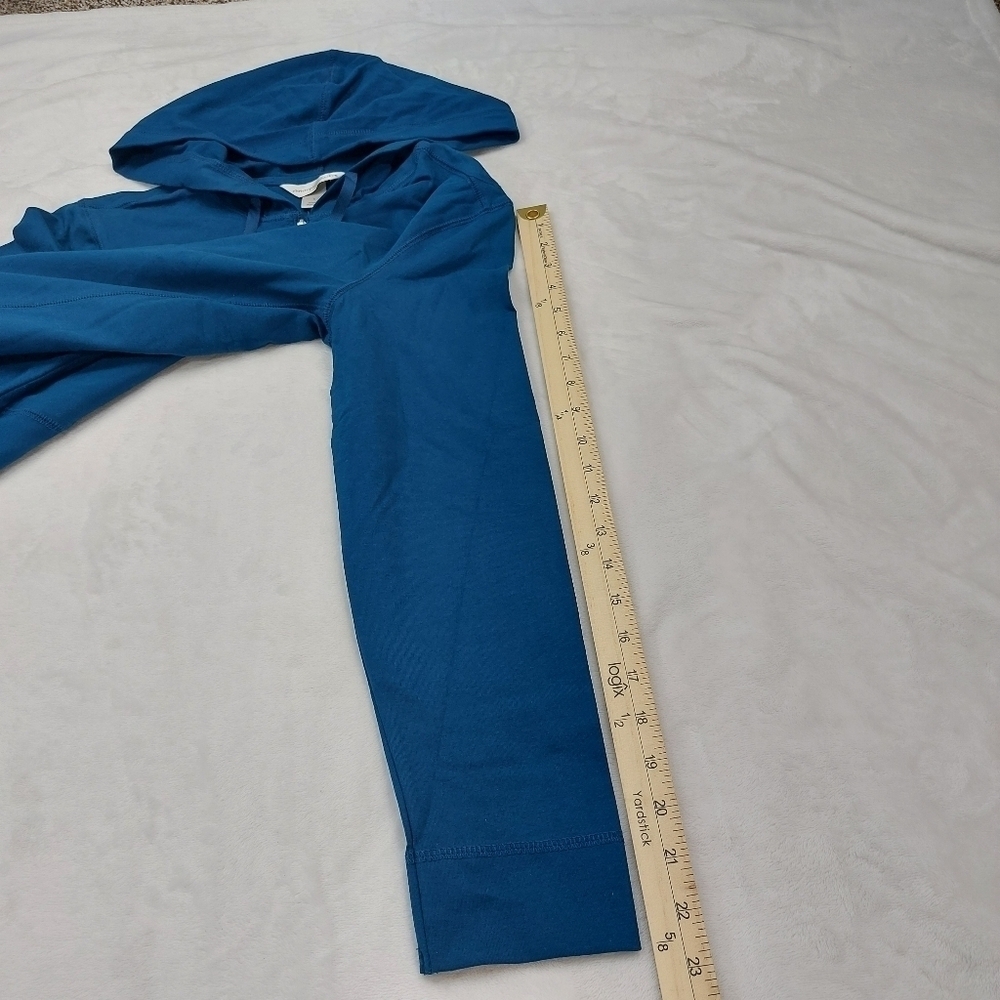 CHRISTOPHER & BANKS WOMEN'S BLUE ZIP FRONT LONG SLEEVE ACTIVE WEAR HOODIE SIZE S - Picture 5 of 7